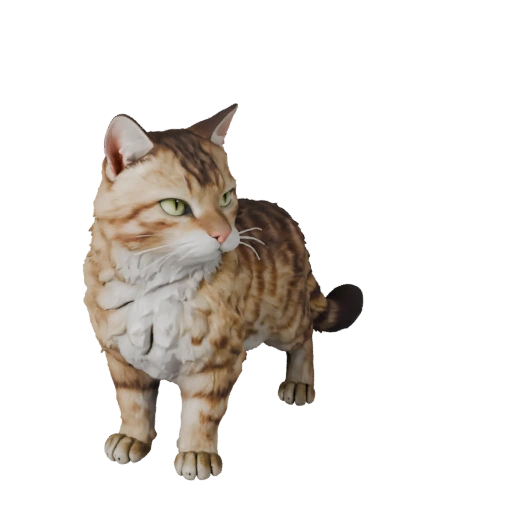 Modelo 3D de Gato Persa para Unity - Asset Pronto para Jogo, FBX | PBR