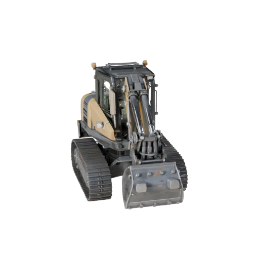 Backhoe Loader 3D Model for Unity - Low Poly Game Asset