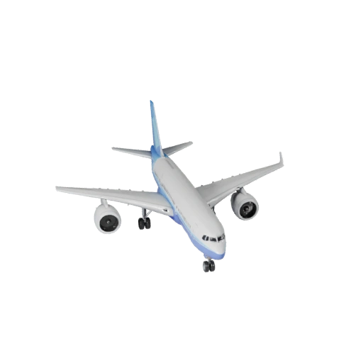 Boeing Inspired Airliner 3D Model for Blender - Render