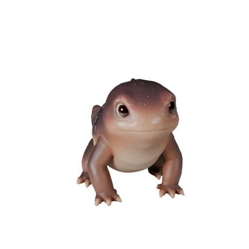 Cartoon Axolotl 3D Model - Stylized Asset for Animation | PBR