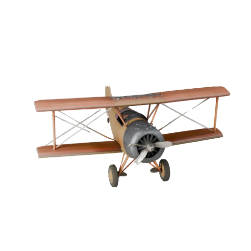 Vintage Biplane 3D Model for Blender - Render Ready PBR