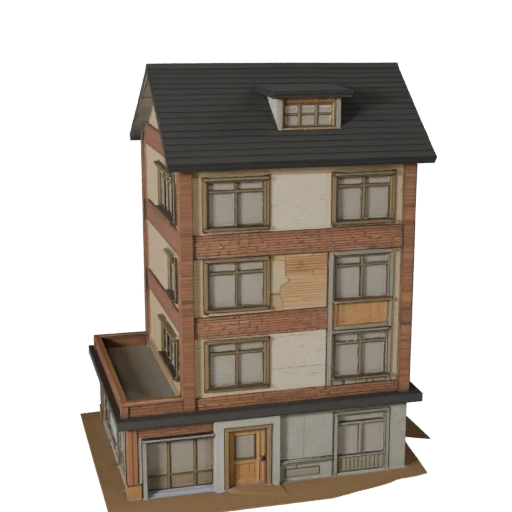Stylized Bungalow 3D Model - Game Asset for Architecture