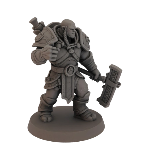 Printable Orc Warlord Presupported | Hobby Resin Print