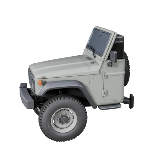 High Poly Vintage Off Road Suv 3D Model for Studio