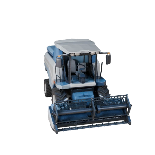 Modelo 3D de Colheitadeira Baixo Poli para Unity e Unreal