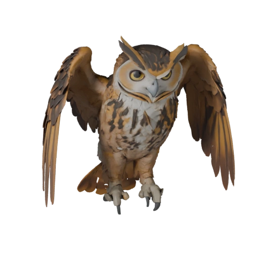 High Poly Great Horned Owl 3D Model - STL Asset for Printing