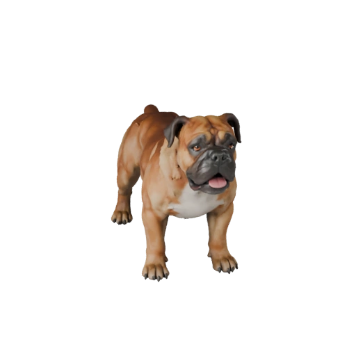 3D модель бульдога собаки для Blender - PBR ассет с текстурами