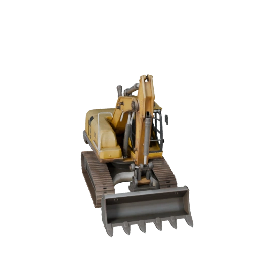 Backhoe Loader 3D Model for Blender & Games - PBR Asset