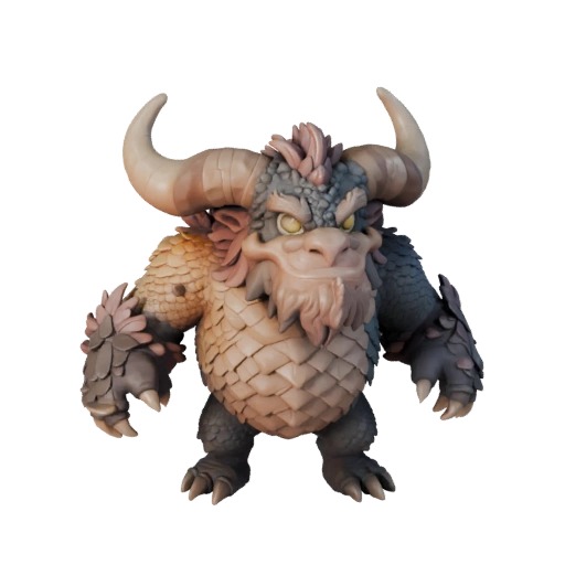 Modello 3D Minotauro Cartone Animato - Asset Stilizzato per Animazione | PBR