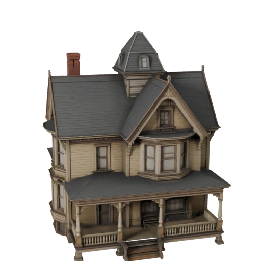 Victorian House 3D Model for Unreal - Realtime Asset