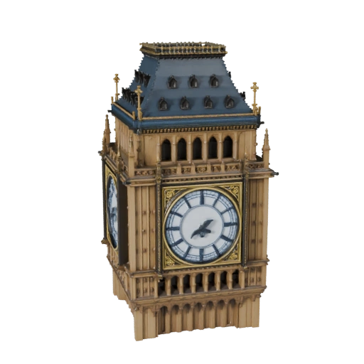 Modelo 3D Big Ben Alto Poligonagem para Arquitetura
