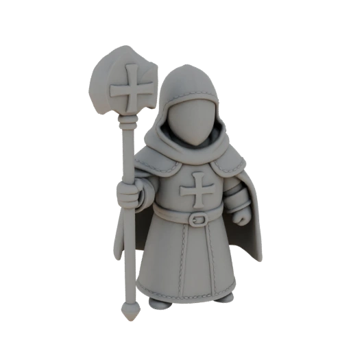 Miniatura STL de Clérigo Medieval - Guarda