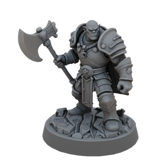 Fantasy Orc Warrior Miniature STL