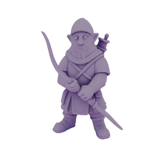 Miniatura Medieval de Anão Patrulheiro STL - Guarda