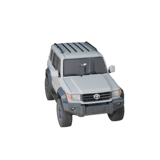 Low Poly Toyota Inspired Suv 3D Model for Unity & Unreal