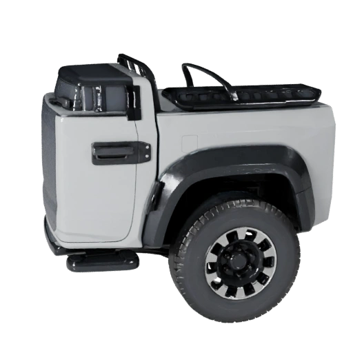 High Poly Pickup Truck 3D Model for Studio Renders