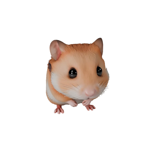 Realistic Hamster 3D Model - Rigged PBR Asset for Games | PBR