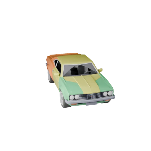 Cartoon Classic Car 3D Model for Stylized Games PBR Asset