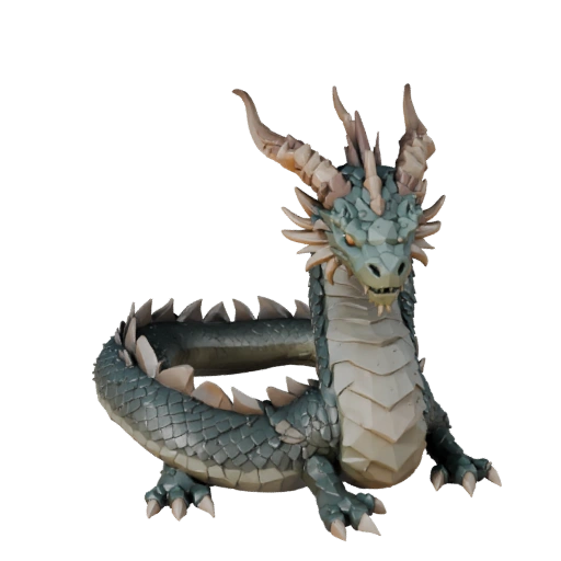 Low Poly Sea Serpent 3D Model - Unity Game Asset with FBX | PBR