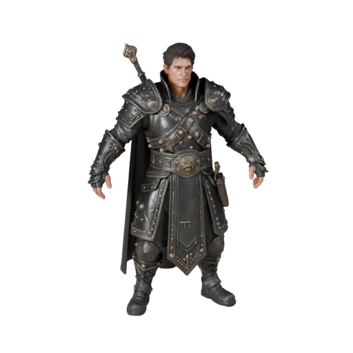 Modelo Realista de Personagem Monge de Assalto - Articulado