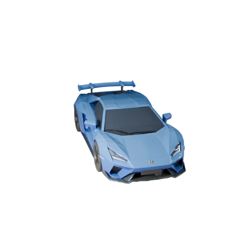 Low Poly Supercar 3D Model for Unity & Unreal PBR Asset (Legacy)