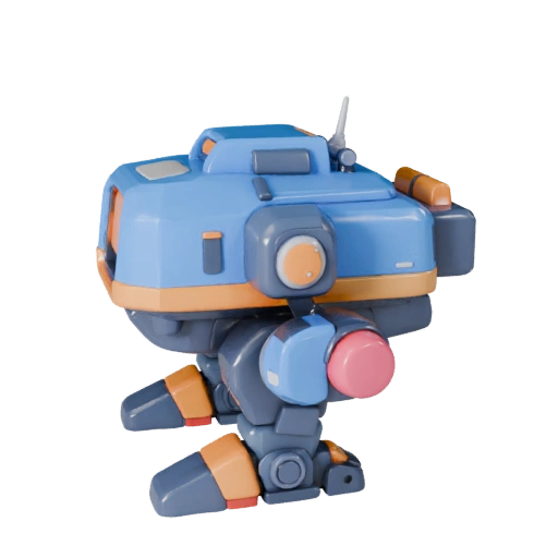 Mech Transport Walker 3D Model - Stylized Low Poly Game