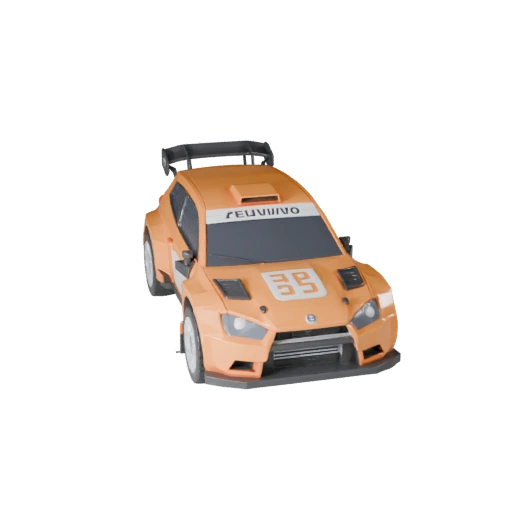 High Poly Rally Car 3D Model for Studio Renders PBR Asset (Legacy)