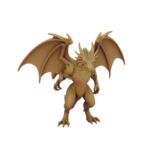 Miniatura Fantasy Drago Sciamano STL - Colpo dall'alto