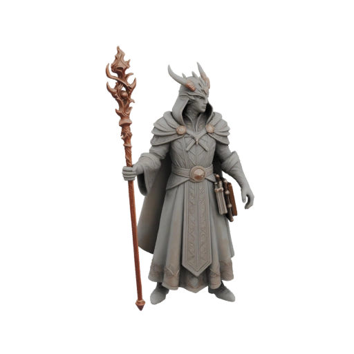 Miniatura STL Mago Dragonborn Dark Fantasy