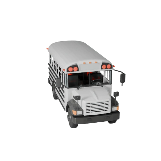 Autobús Escolar poligonal bajo 3D para Unity y Unreal PBR Asset