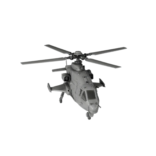 Printable Apache Inspired Attack Helicopter STL 3D Model