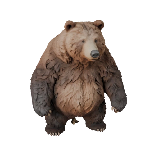 Modelo 3D Urso-Pardo de Alto Poligonagem - STL Detalhado para Impressão