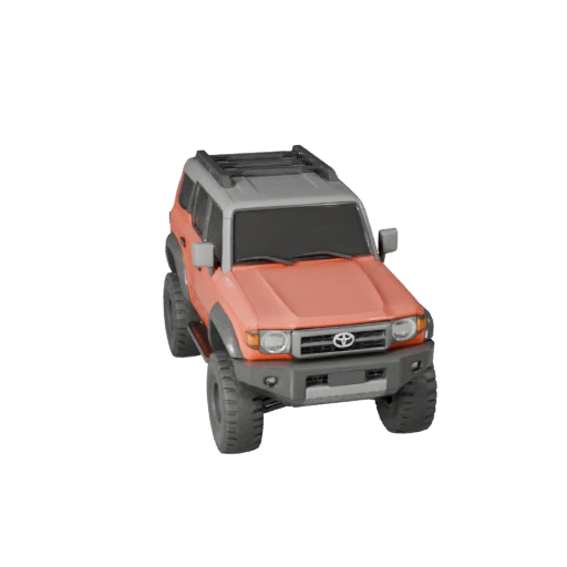 Cartoon Toyota Inspired Suv 3D Model - Stylized Game