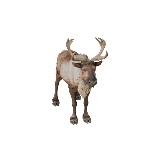 Realistic Caribou 3D Model - Rigged PBR Asset for Games | PBR