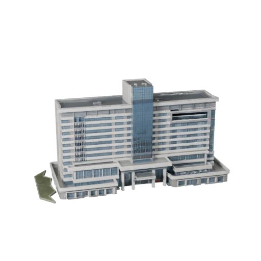 Prédio Hospitalar 3D para Unreal - Ativo em Tempo Real