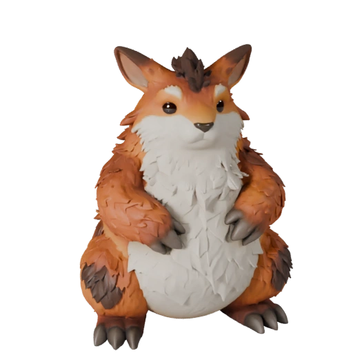 Hohes Poly Känguru 3D-Modell - Detailliertes STL-Asset für den Druck