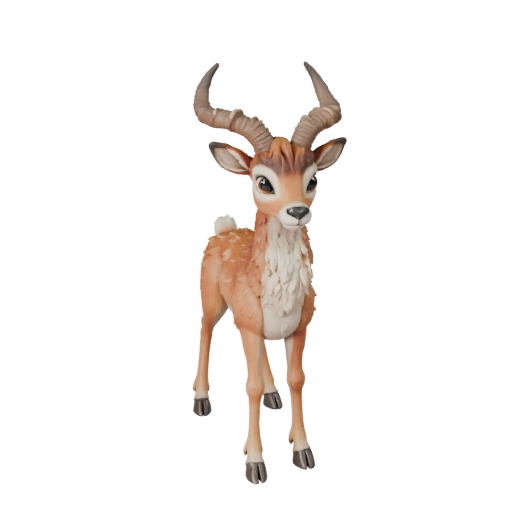Cartoon Gazelle 3D Model - Stylized Asset for Animation | PBR