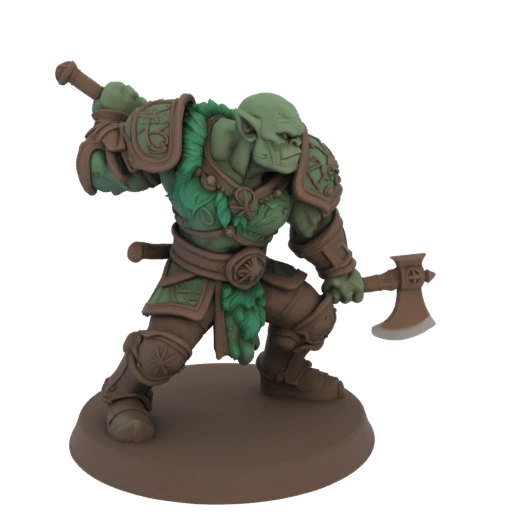 Miniatura STL de Monge Orco de Fantasia
