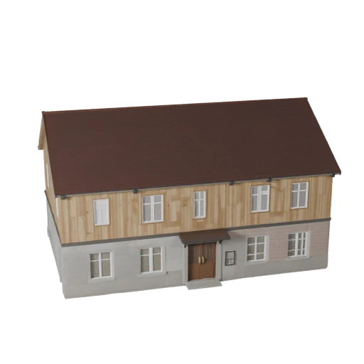 Modelo 3D de Casa Estilizada - Asset de Jogo para Arquitetura