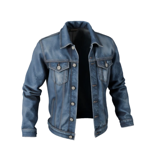 Modello 3D Giacca di Jeans per Rendering Cinematografici in Studio