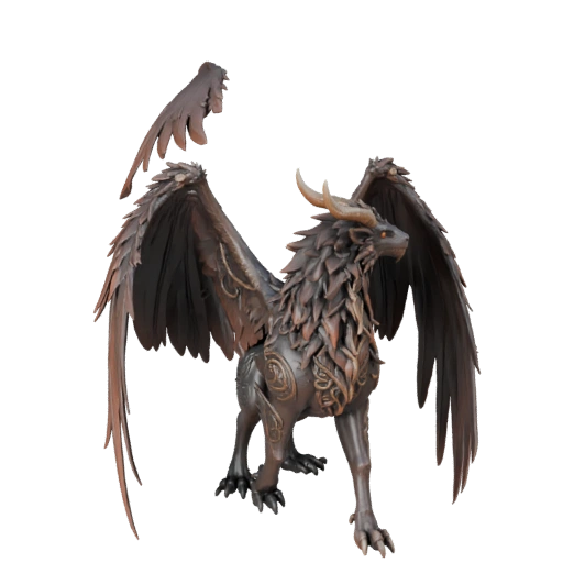 Realistic Griffin 3D Model - Rigged PBR Asset for Games | PBR