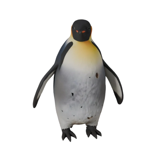 Realistic Emperor Penguin 3D Model - Rigged PBR Asset for Games