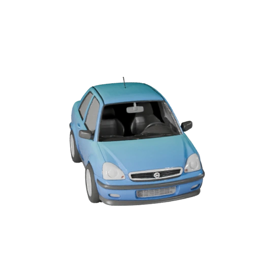 Cartoon Hatchback 3D Model for Stylized Games PBR Asset (Legacy)