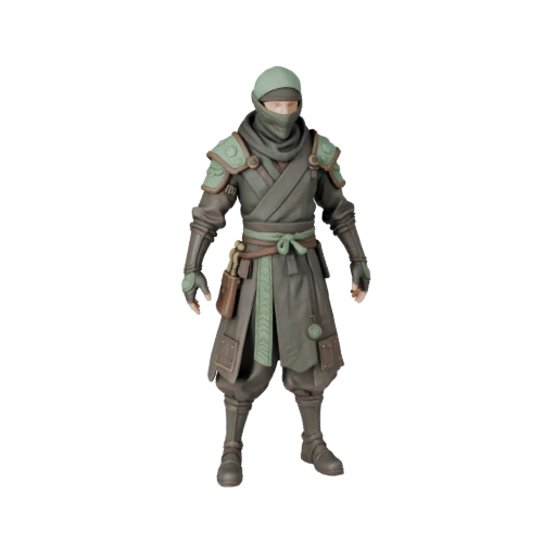 Personagem Ninja Blindado de Ficção Científica - Articulado