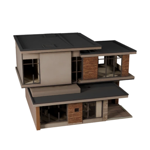 Casa Moderna 3D Model para Unreal - Asset en Tiempo Real para Escenas UE