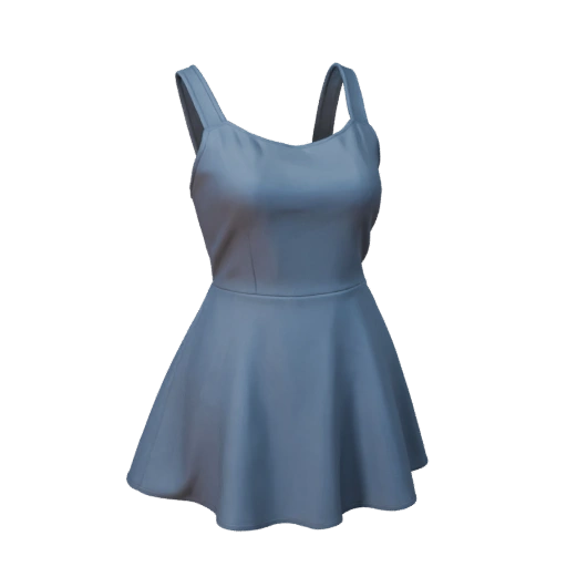 Asset Modello 3D Dettagliato Mini Dress per Uso in Studio