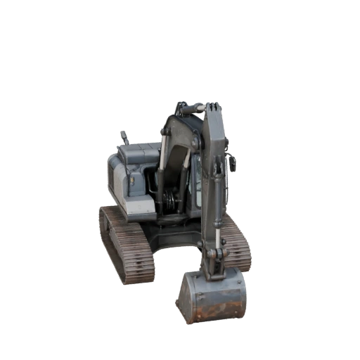Spielbereiter Bagger 3D-Modell für Echtzeitnutzung PBR-Asset