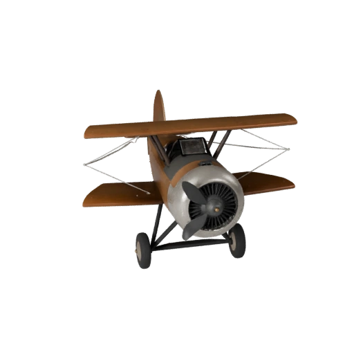 Biplano d'epoca 3D Model per Unreal Engine - Pronto per il gioco
