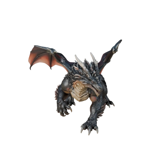 Modelo 3D Dragão Ósseo para Blender - Asset PBR com Texturas