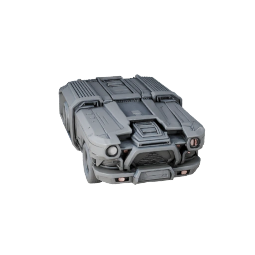 Printable Sci Fi Truck STL 3D Model for Collectibles &